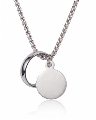 Collar Anillo e Inicial – Grabado Láser