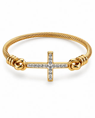 Pulsera Cruz Dorada