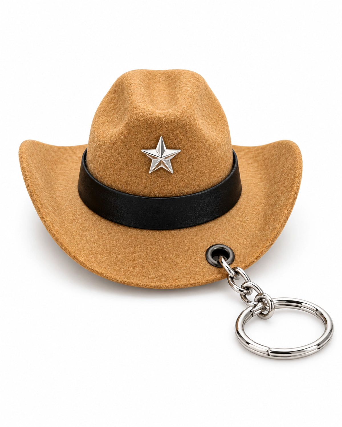 Llavero Sombrero Vaquero – Trenza y Plaqueta